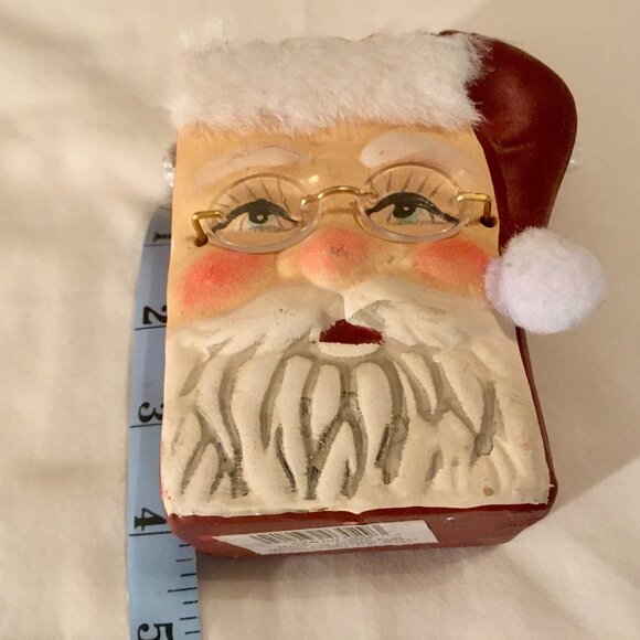 Magic Creations Santa & Mrs. Claus Ceramic Gift Bag Ornaments–1990s–Hand-Painted - Picture 12 of 16